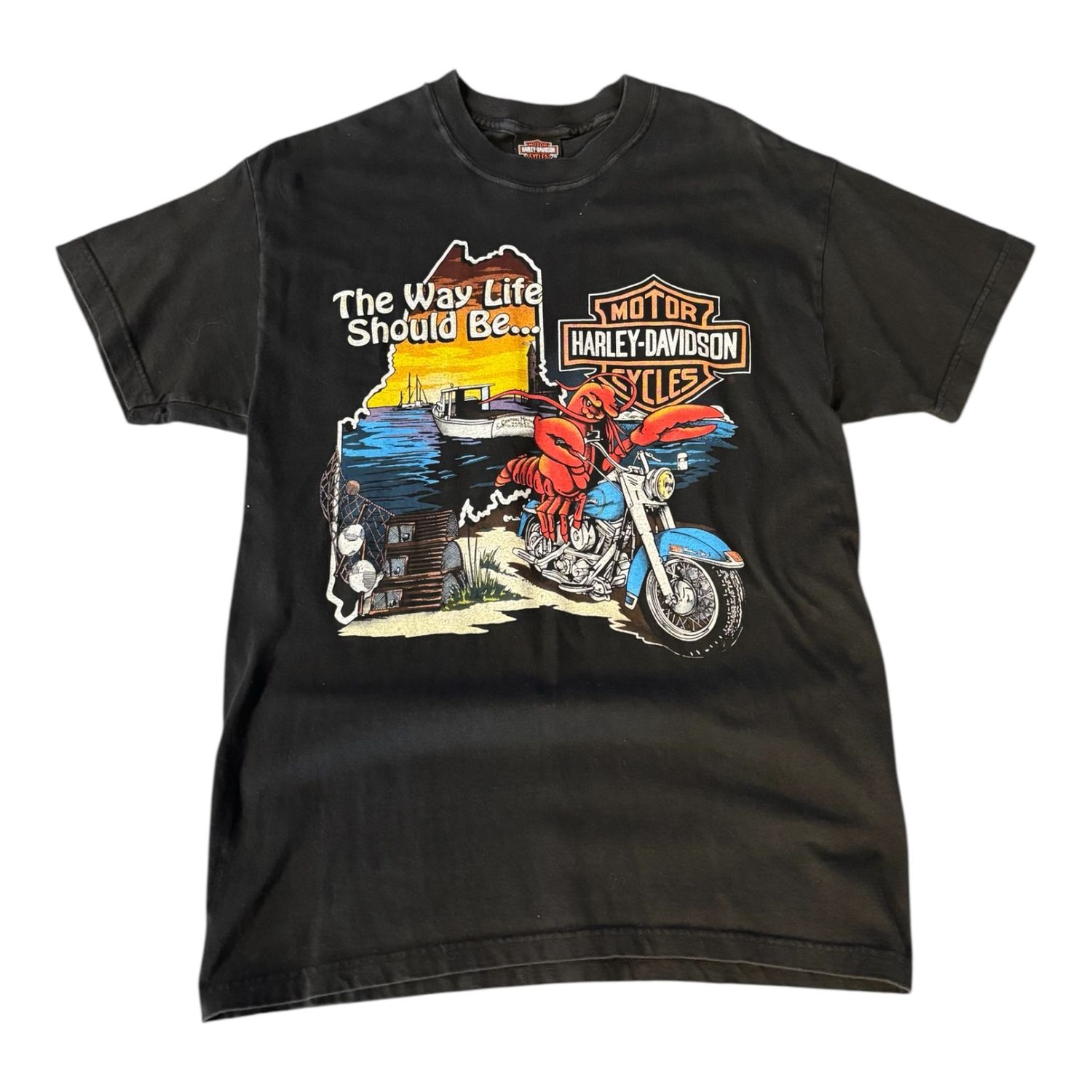 00s Harley Davidson Lobster Tee L