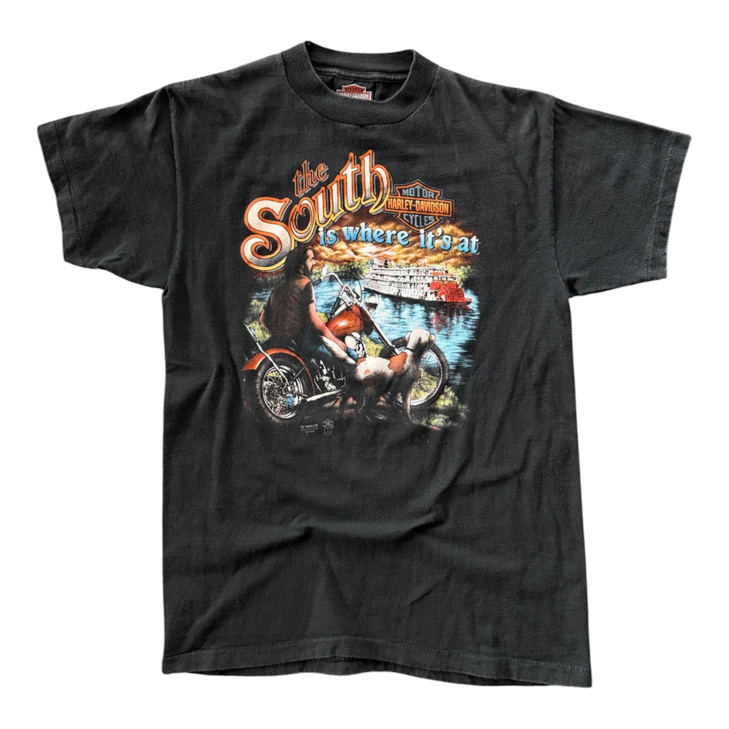 1989 3D Emblem Harley Davidson Tee M