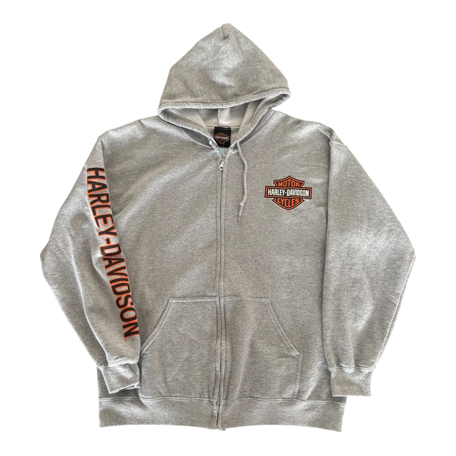 00s Harley Davidson Zip Hoodie L