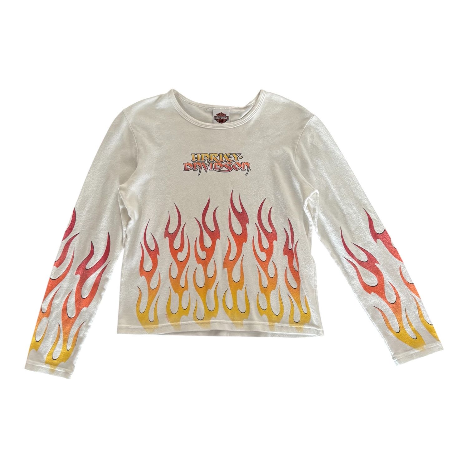 2002 Womens Harley Davidson Flame L/S L