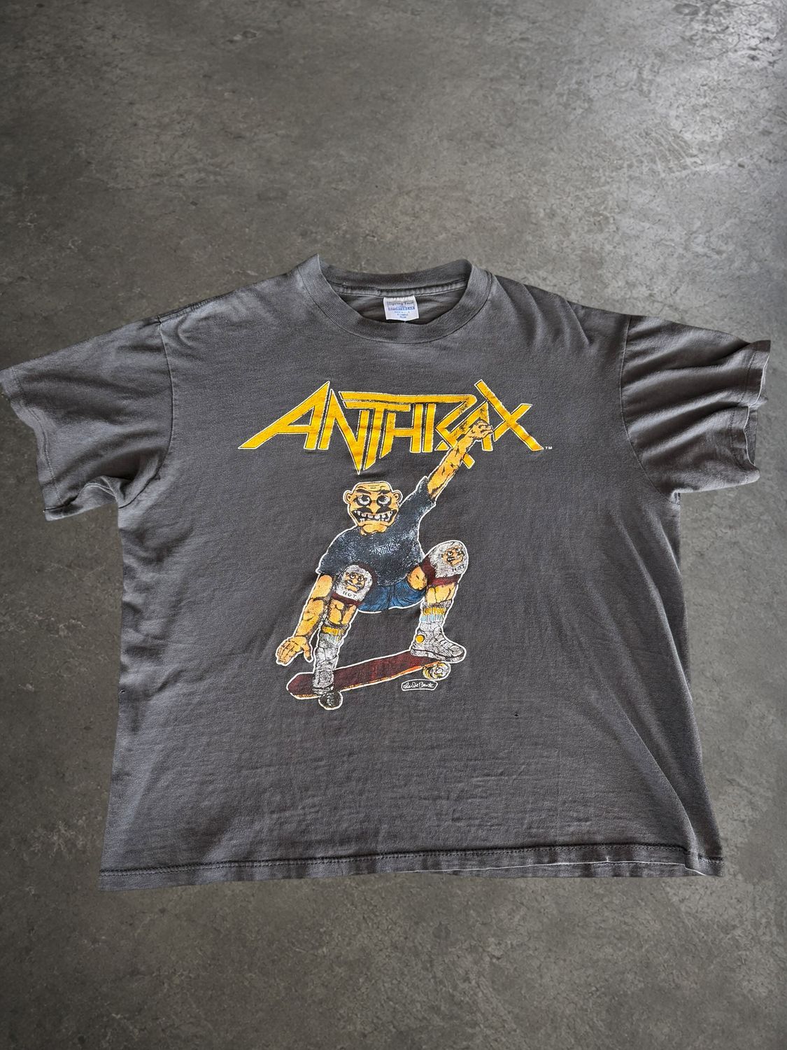80s Anthrax Faded Band Tee