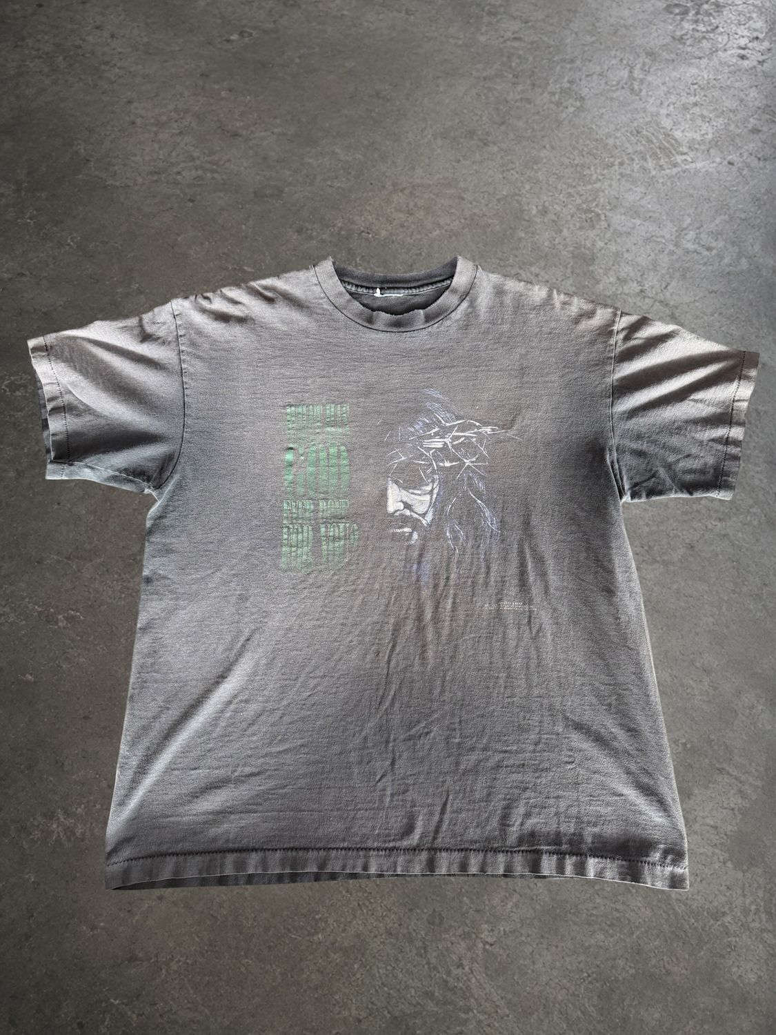 1993 What Has God Done For You Faded Jesus Tee