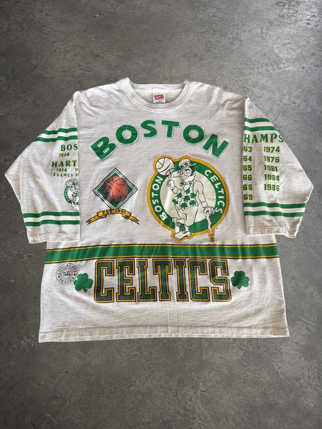90s Boston Celtics AOP 3/4 Tee