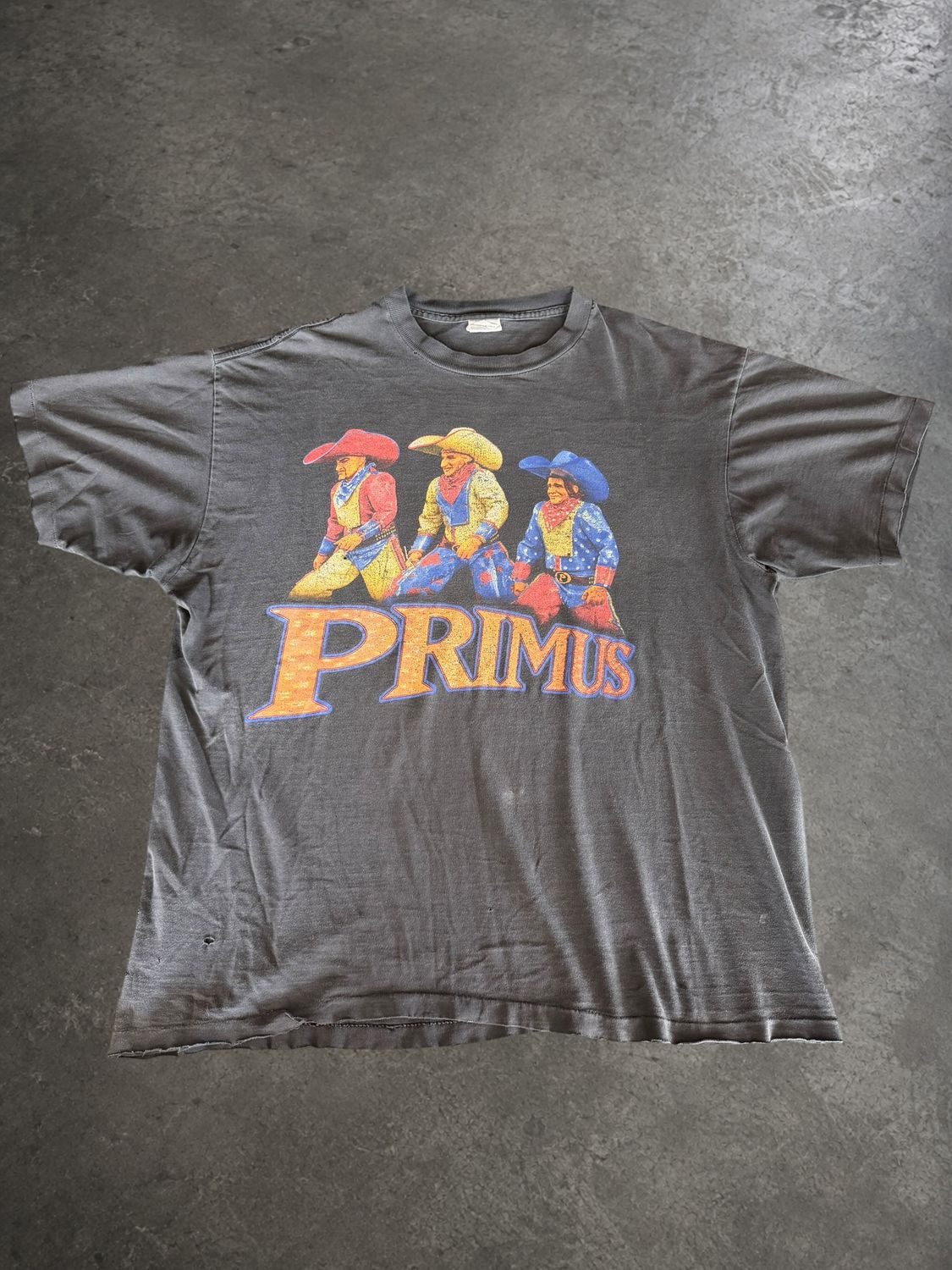 1995 Primus Beaver Faded &amp; Distressed Band Tee