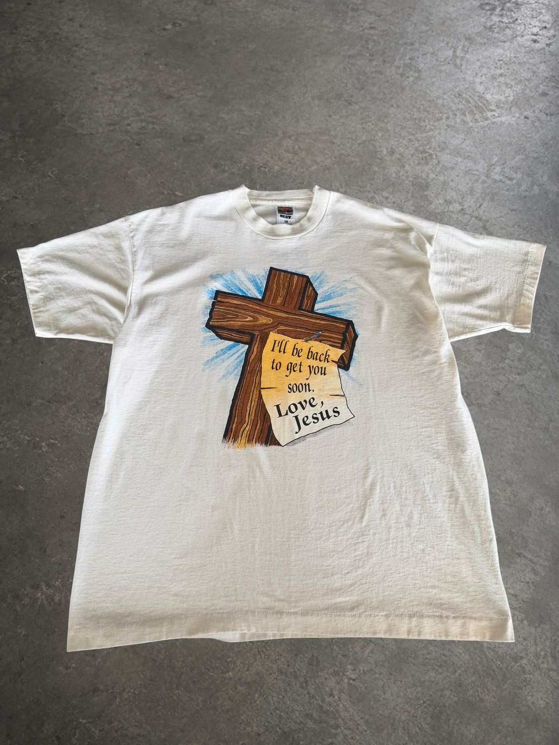 90s I'll Be Back Soon Jesus Tee