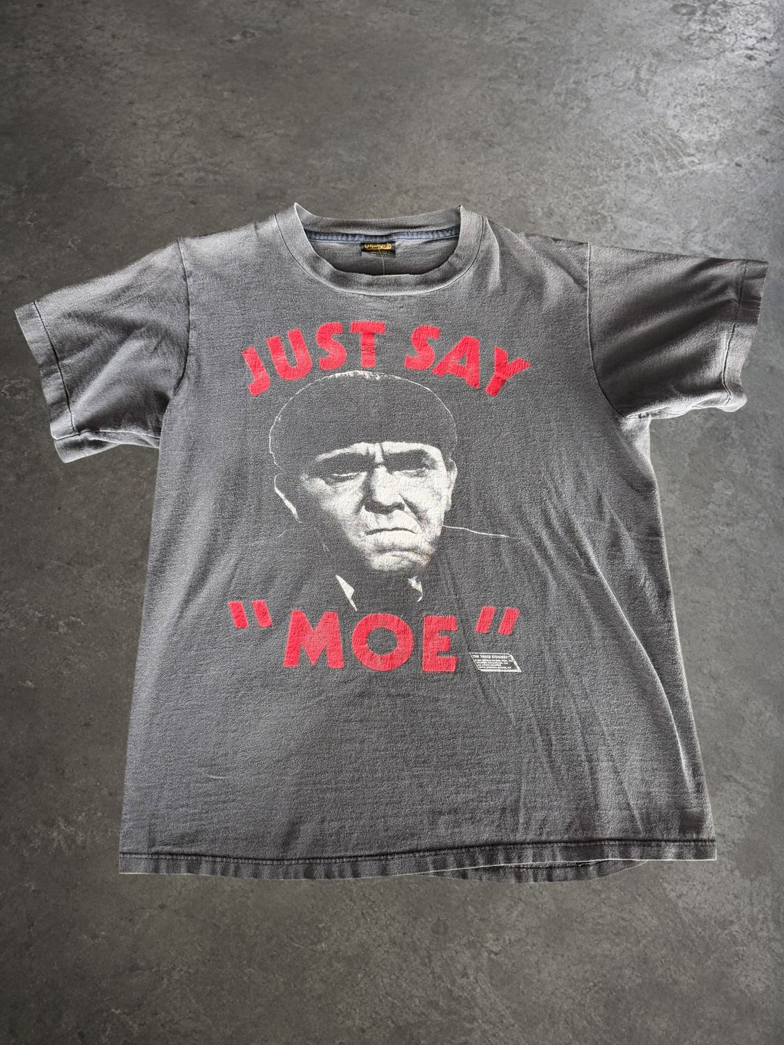 1989 The Three Stooges Moe Faded Tee