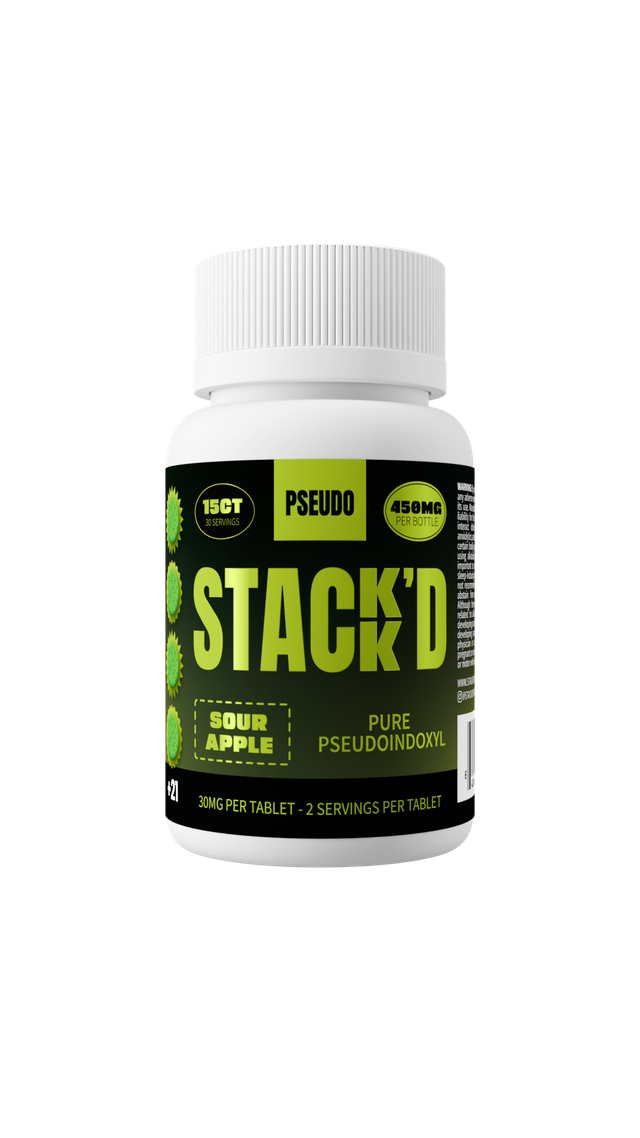 Stackd Pseudoindoxyl, Sour Apple Flavor, 450mg, 15 Count Pack