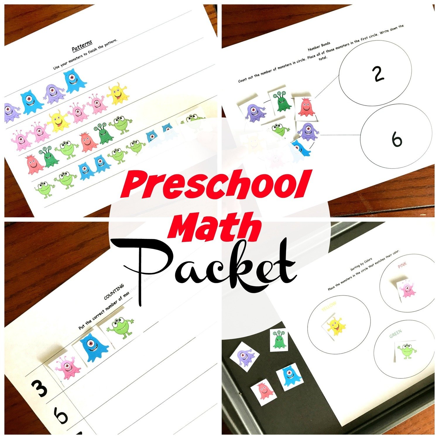 Preschool Math Packet