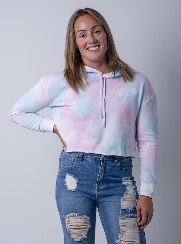 Cali Signature Crop Hoodie- Cotton Candy Cali Signature Crop Hoodie- Cotton Candy