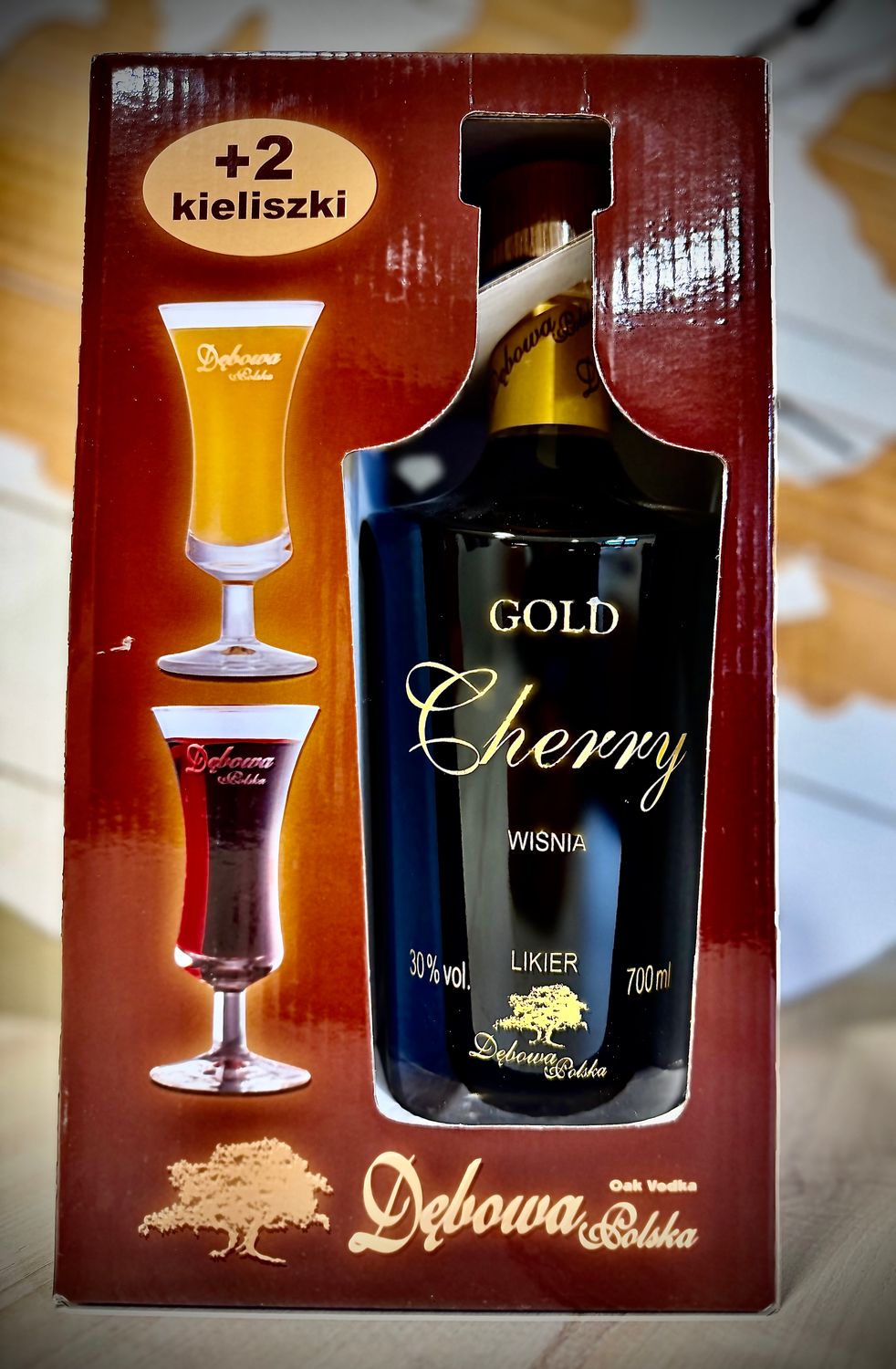 Likier Cherry 07, + 2 kieliszki