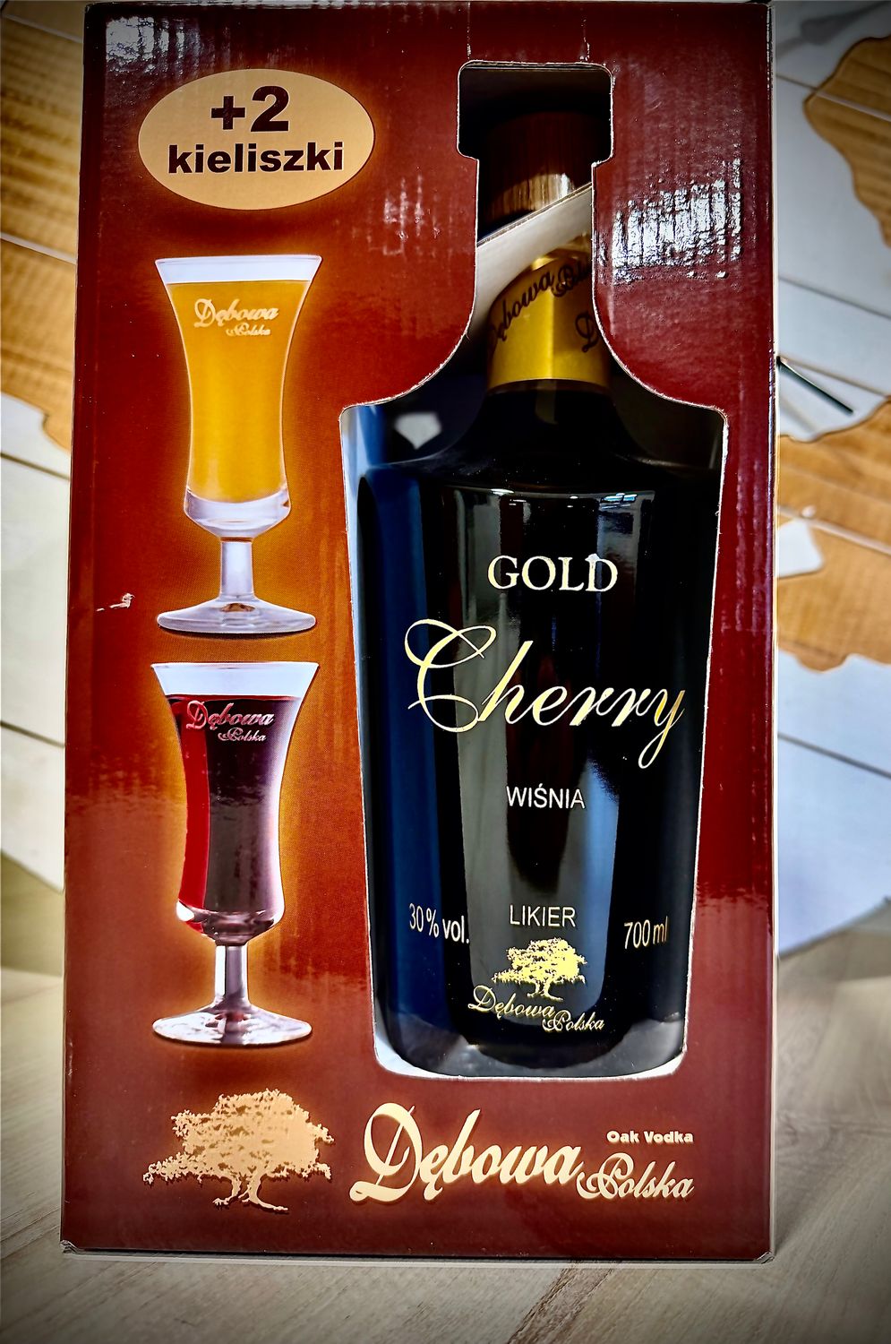 Likier Cherry 07, + 2 kieliszki