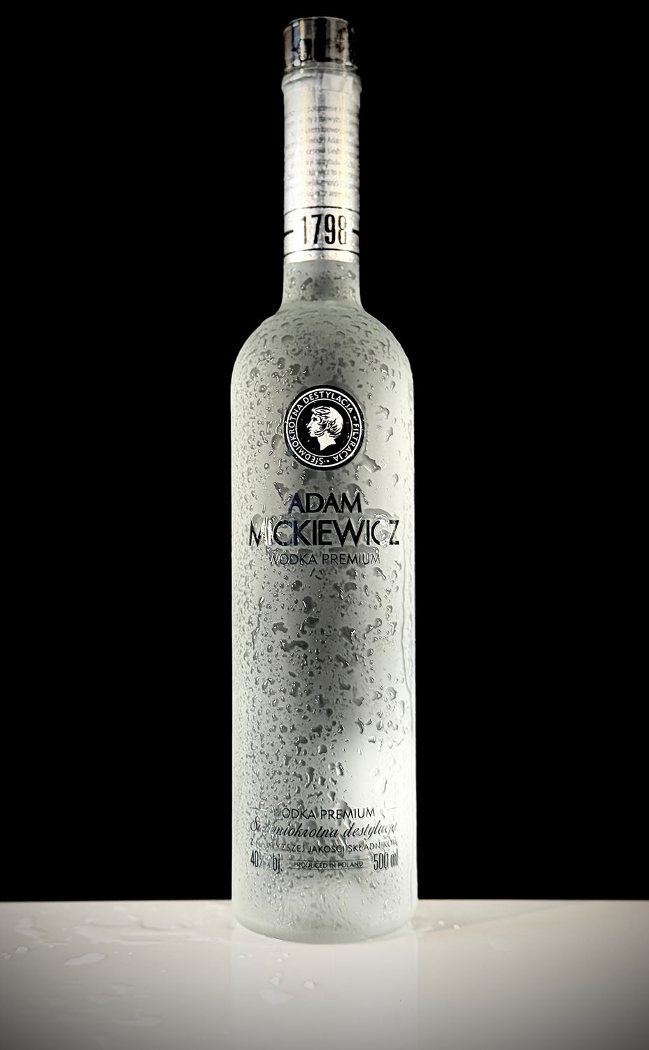 Zestaw wódek na wesele Adam Mickiewicz 0,5l / 40% 30szt