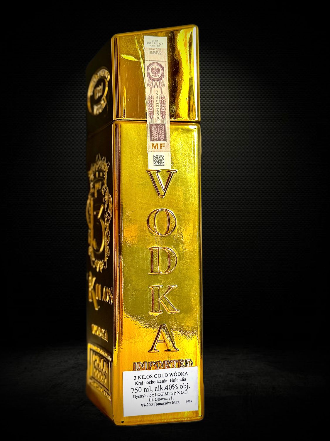 3 Kilos Gold Vodka 0,75l 40% - wódka premium | Uroczysta.pl