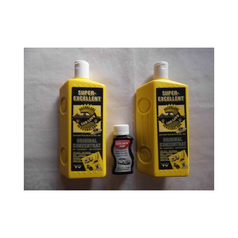 2 X SUPER-EXCELLENT  * Car-Love * Hochglanzversiegelung, a.500ml + 1 x Golden-TOP 100ml. (27,26€/Liter)