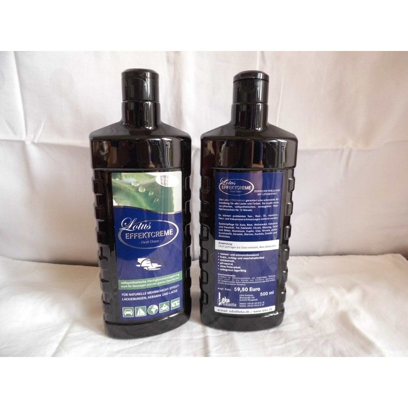 1 X LOTUS Effektcreme - First Class -  500ml,  1 X Golden-Top,  Plastik-und Gummipflege 100ml. (52,70€/Liter)