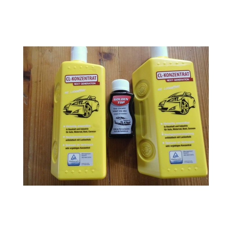 2 X CL-Konzentrat mit Lotus-Effekt, Next Generation. a.500 ml. 1 X Plastikpflege, 100ml. (27,26€/Liter)