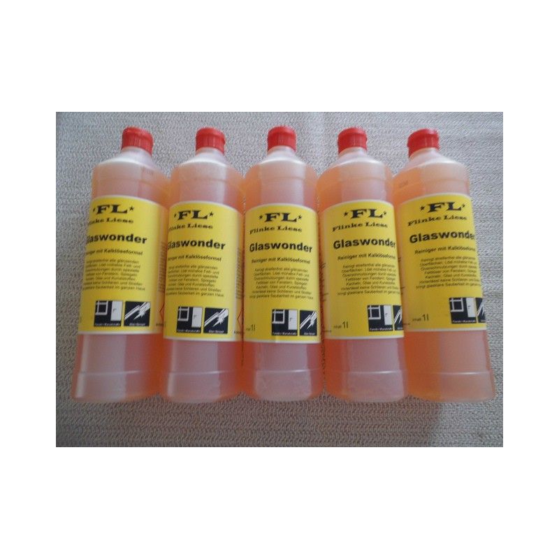 5 X Flinke Liese   * Glaswonder *   5 Flaschen,  a. 1. Liter. (20,00€./Liter)