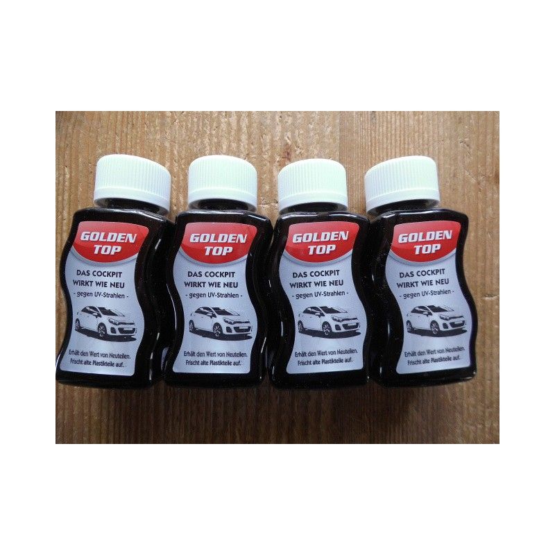 Plastik + Gummipflege, 4 X a.100ml. für Auto, Boot + Caravan. (6,25€/100ml)