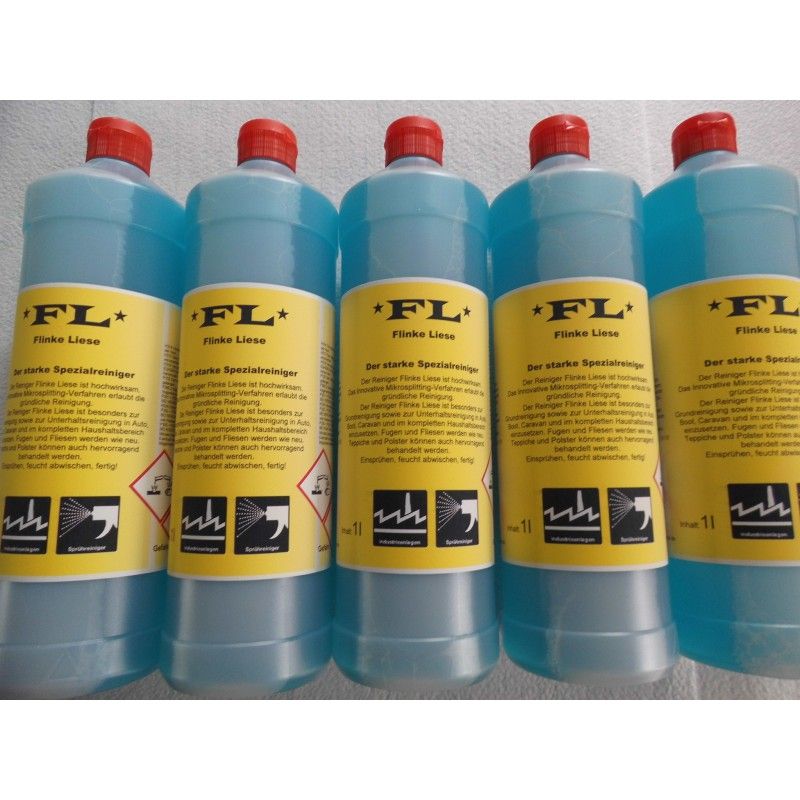 Flinke Liese. 5 Flaschen. Der starke Spezialreiniger,  a.1 Liter zum Sonderpreis!! (20,00€/Liter)