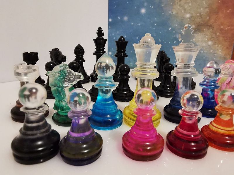 jeu d'échecs multicolore