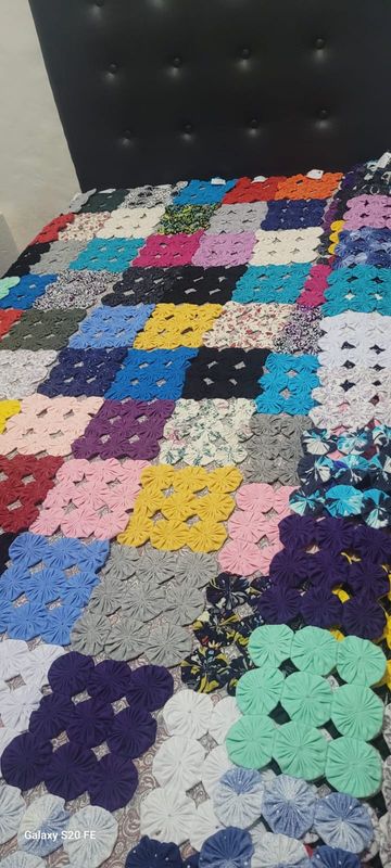 Colcha de Fuxico Artesanal – Casal