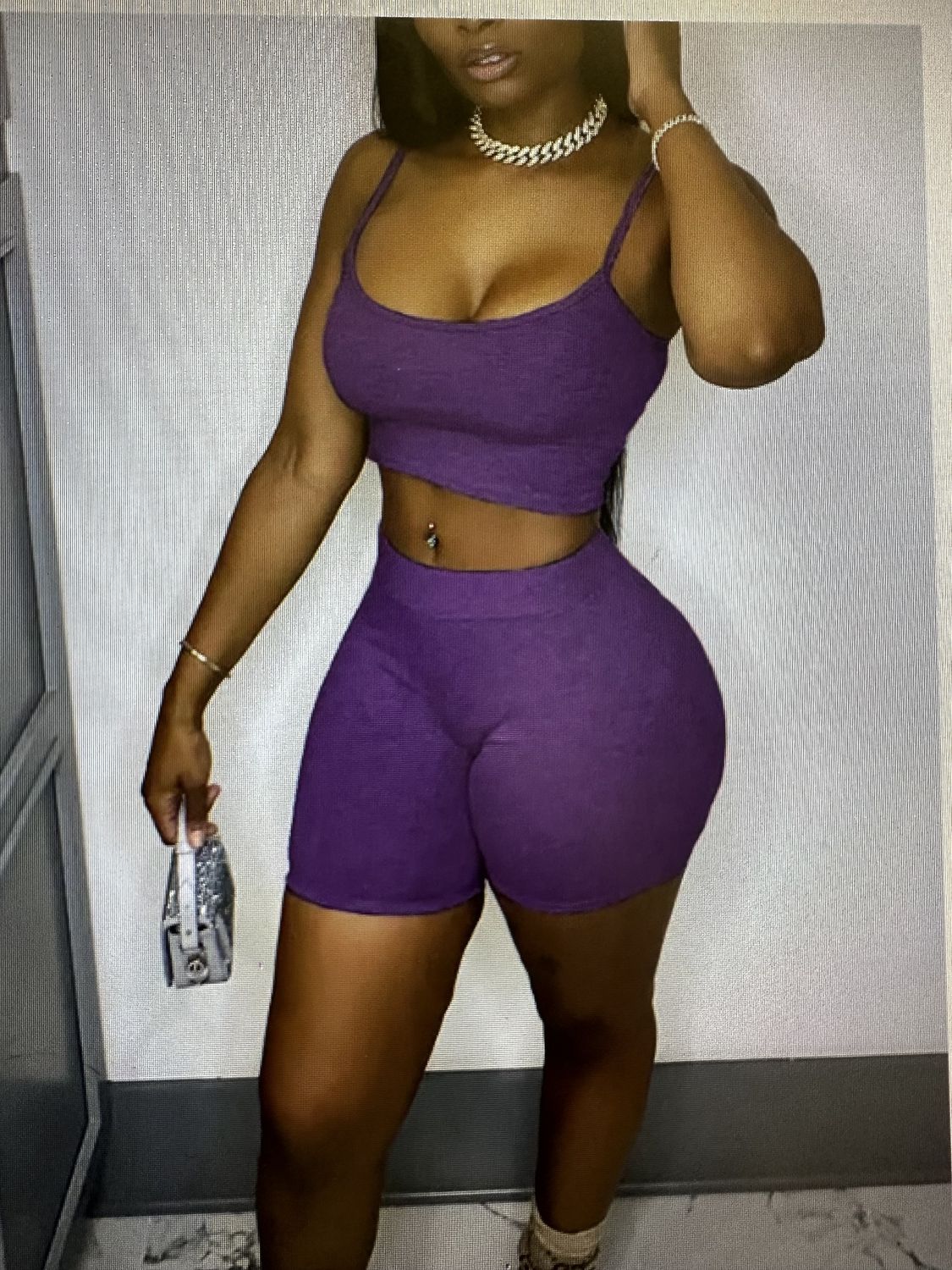 Purple 2pc Short Set