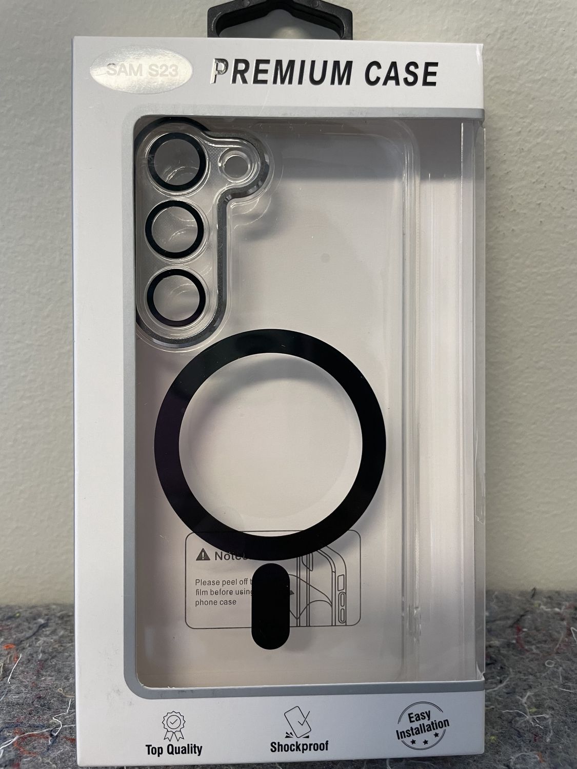 Samsung S23  Clear/Black Case