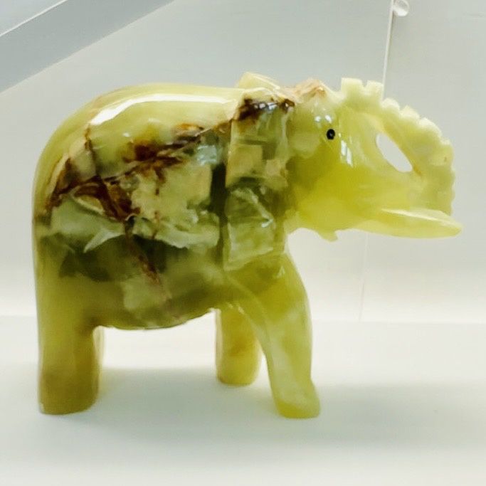 Banded Calcite Elephant 13cm