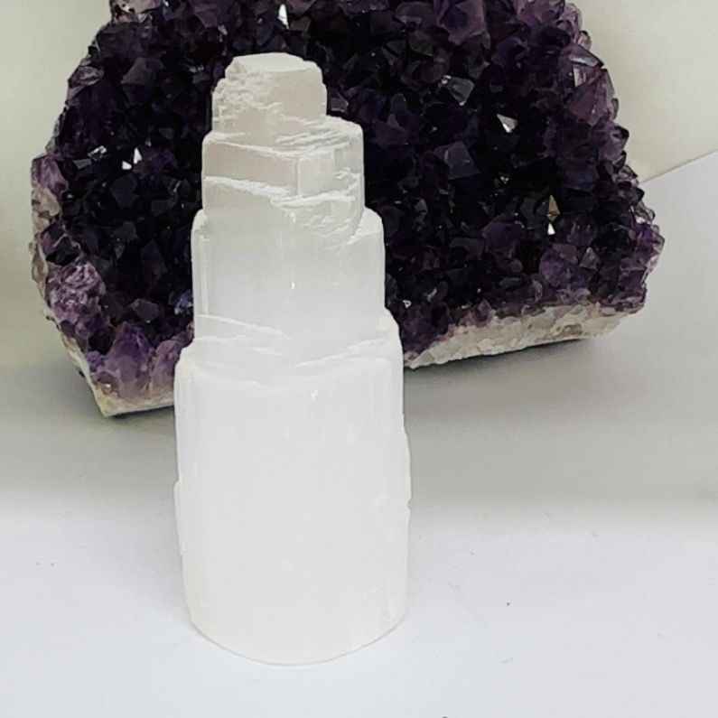 Selenite Tower 8cm