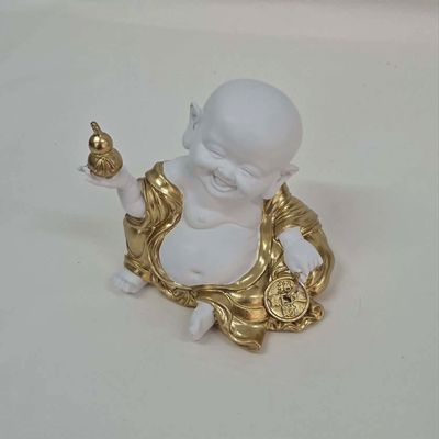 Buddha white/Gold money buddha