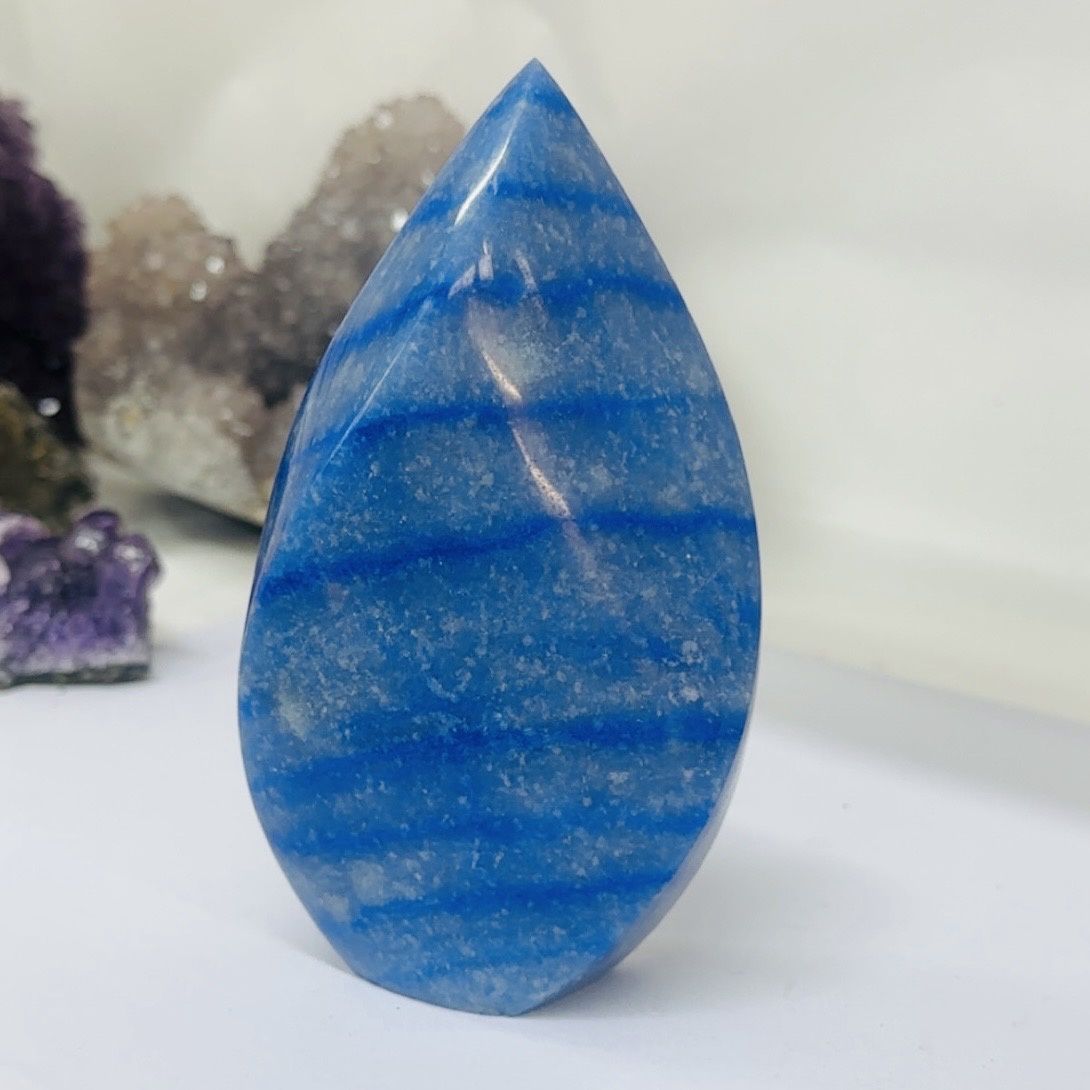 Blue Aventurine Flame 12cm