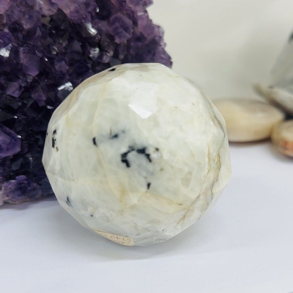 Moonstone Faceted Sphere 7cm