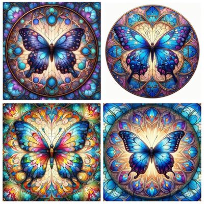 Butterfly Ceramic Coaster Set 4