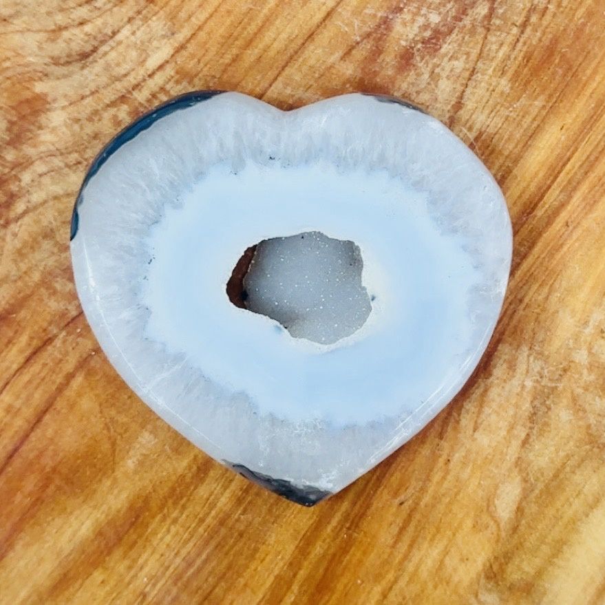 Agate Polished Heart Cluster 10cm