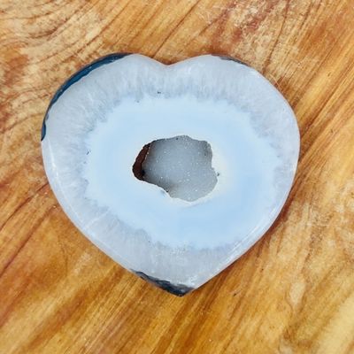 Agate Polished Heart Cluster 10cm