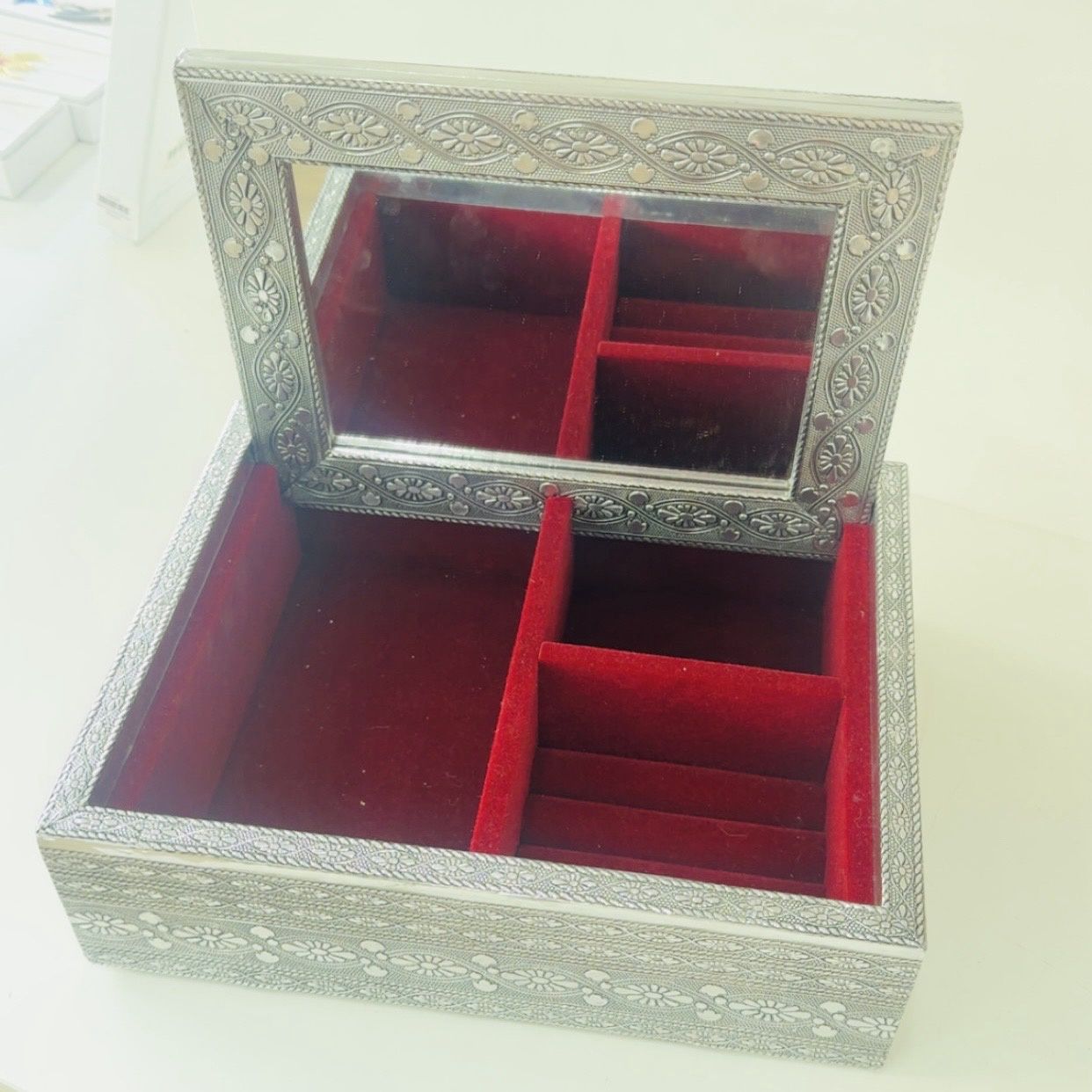 Silver Jewellery Box Rose