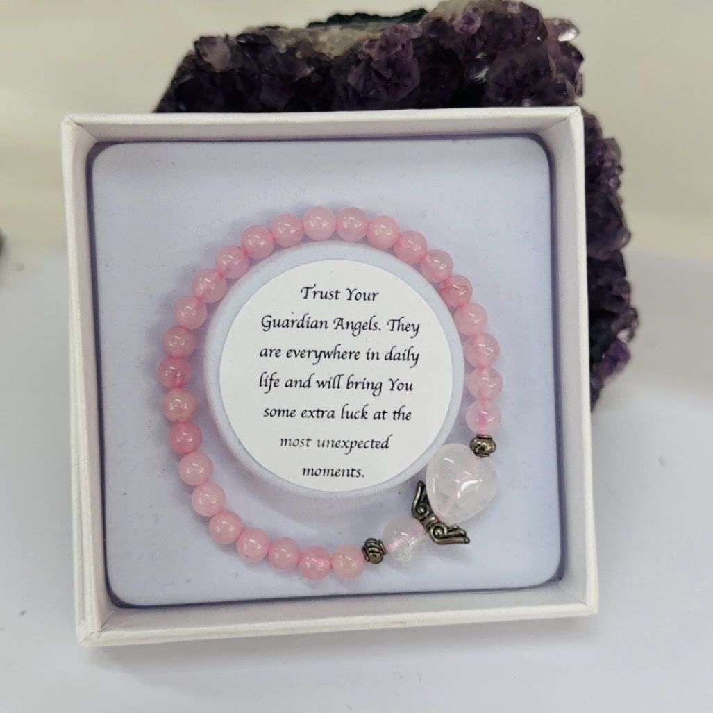 Rose Quartz Angel Bracelet