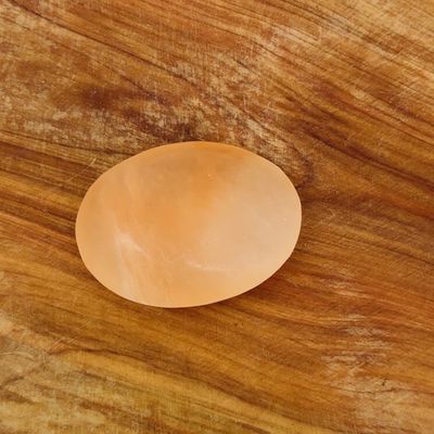 Peach Selenite Palmstone