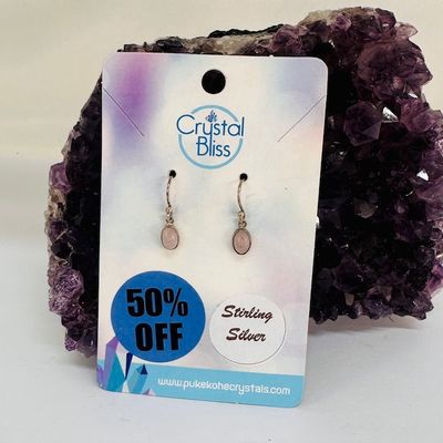 Rose Quartz SS Earrings