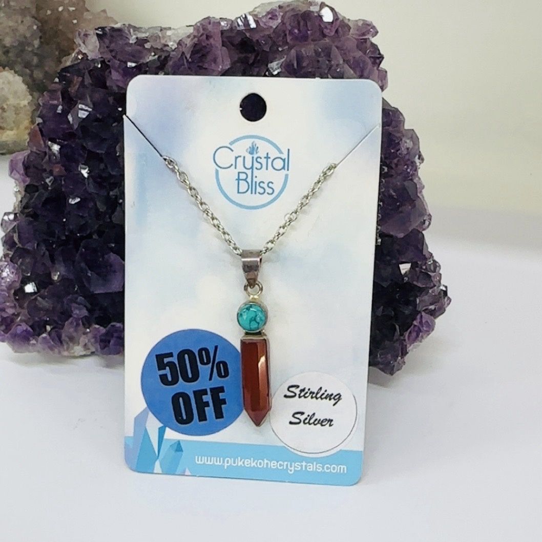 Carnelian Turquoise Pendant