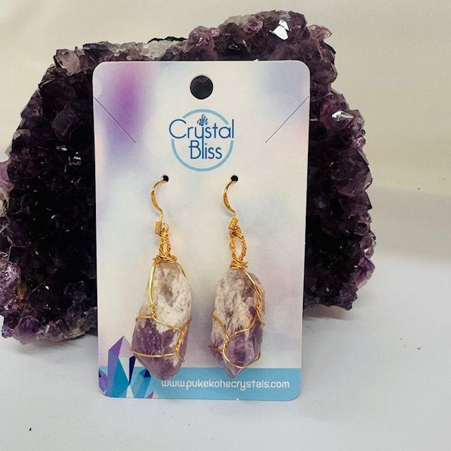 Amethyst Rough Earrings