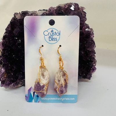 Amethyst Rough Earrings