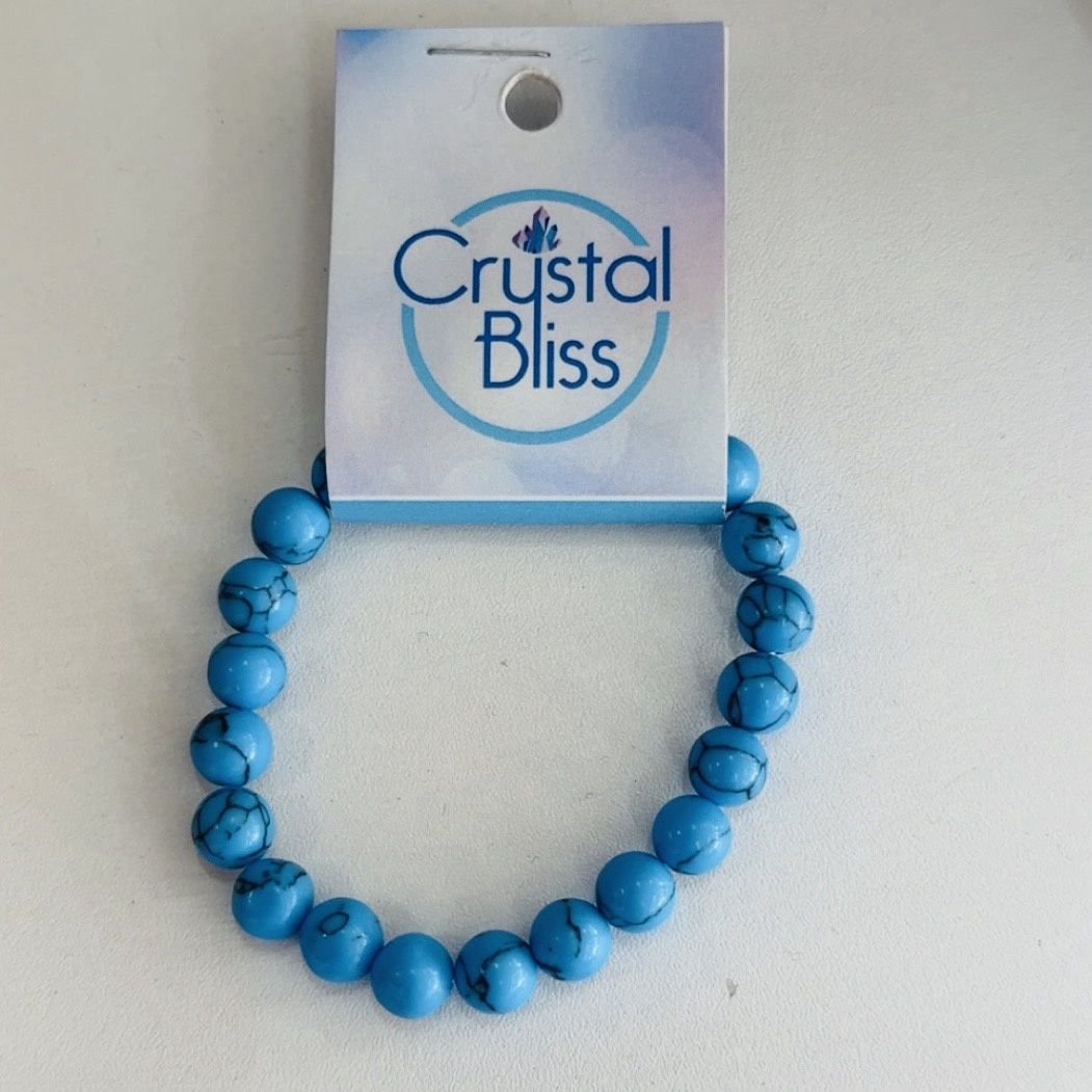 10mm Blue Howlite Bracelet