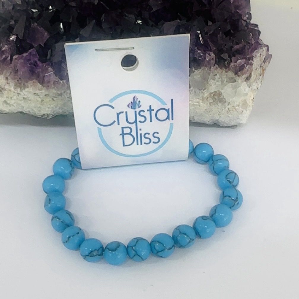 6mm Blue Howlite Bracelet