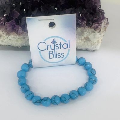 6mm Blue Howlite Bracelet