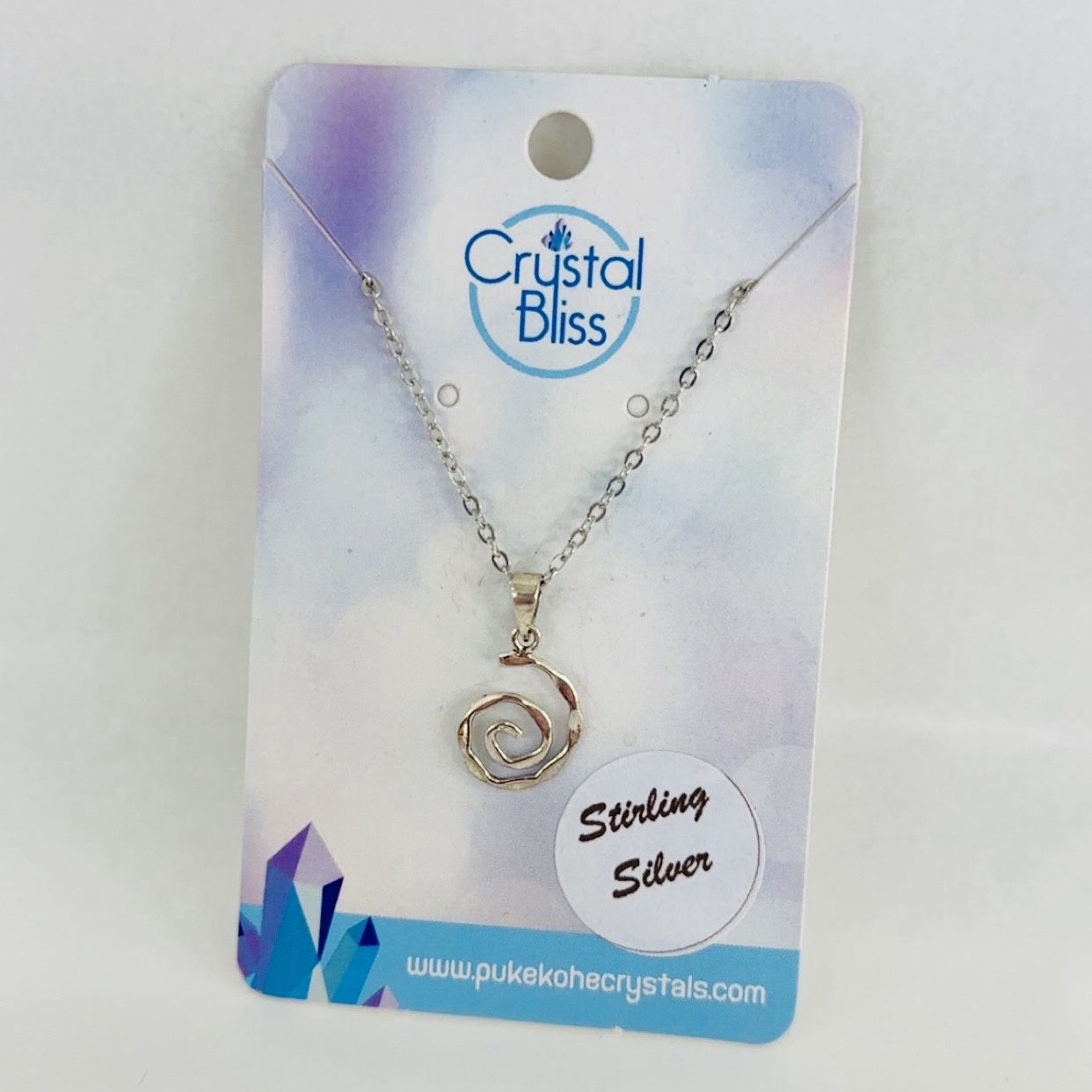Spiral Crinkle SS Pendant