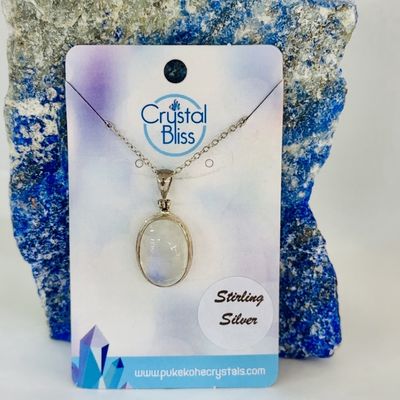 Moonstone Oval SS Pendant s