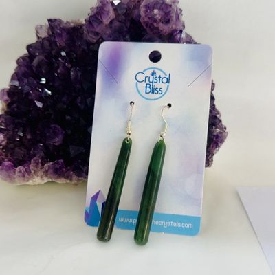 Greenstone SS Earrings 5cm