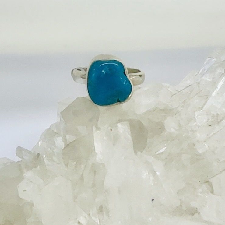 Turquoise Natural Ring sz US 7