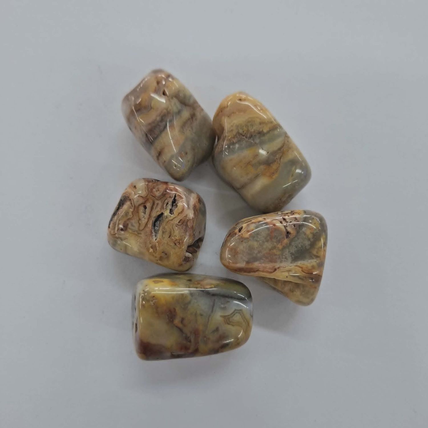 Crazy Lace Agate Tumbled